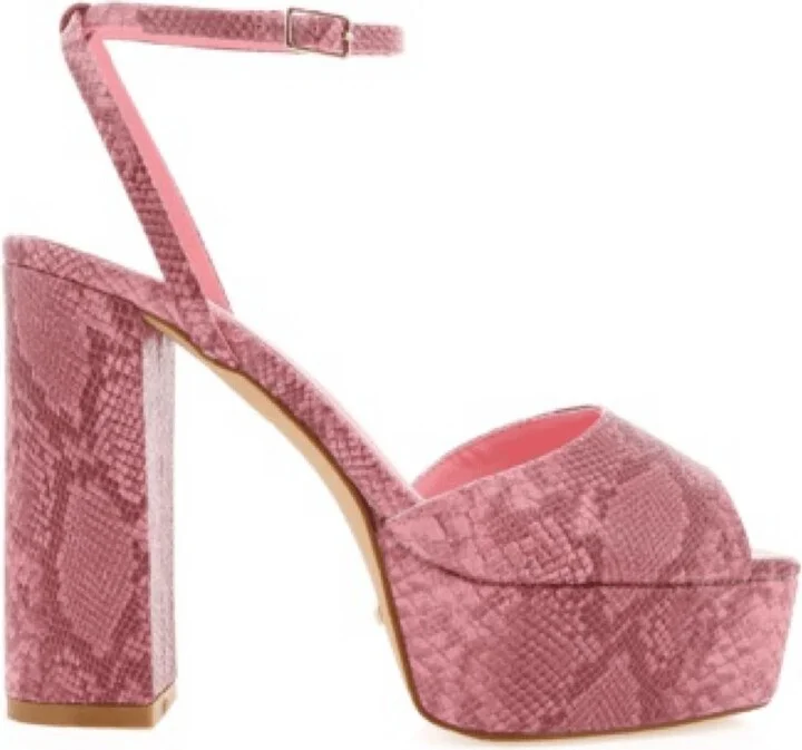 Milania Platform Heels In Rose Python