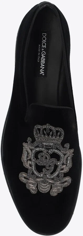 Milano Embroidered Velvet Loafers - Image 3