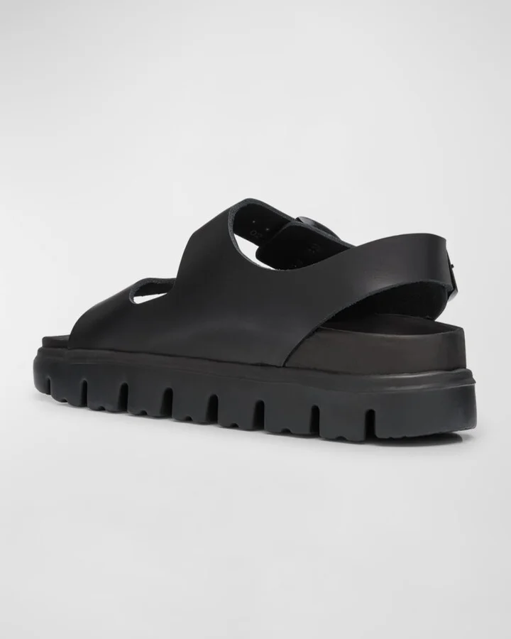 Milano Exquisite Leather Chunky Slingback Sandals - Image 2