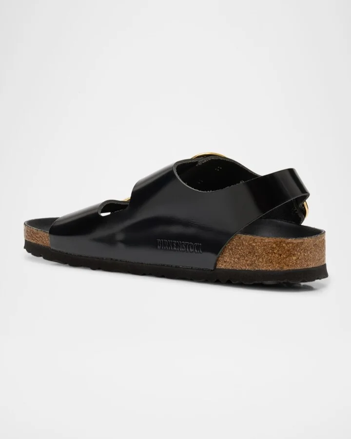 Milano Leather Dual-Buckle Slingback Sandals - Image 3