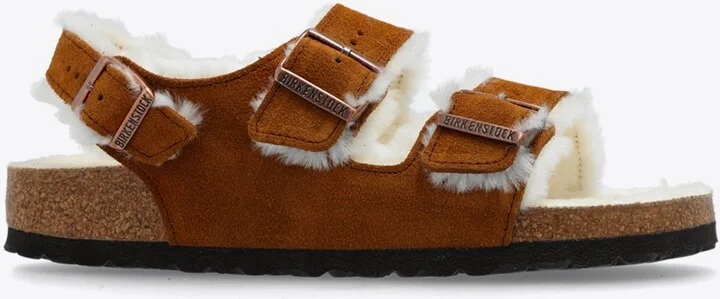 Milano Shearling Buckled Sandals