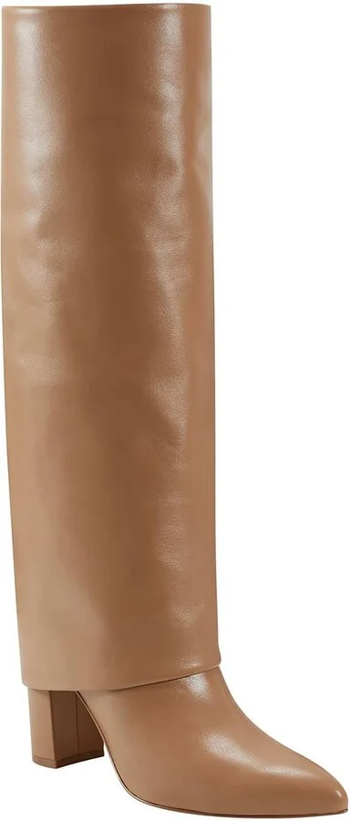 miLeina Womens Solid Leather Knee-High Boots