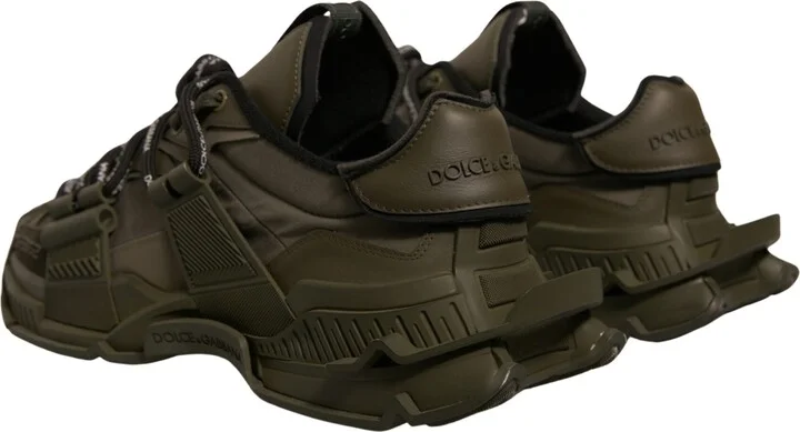 Military Green Space Low Top Sneakers Men's Shoes (Pre-Owned) - Image 4