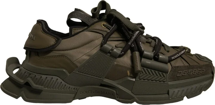 Military Green Space Low Top Sneakers Men's Shoes (Pre-Owned)