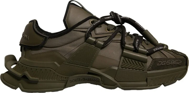 Military Green Space Low Top Sneakers Men's Shoes (Pre-Owned)