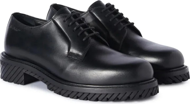 Military leather derby shoes - Image 2