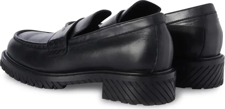 Military logo-debossed leather loafers - Image 3