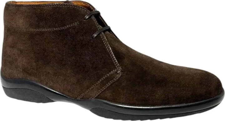 Milkom 6209552 Men's Coffee Calf Suede Leather Boots