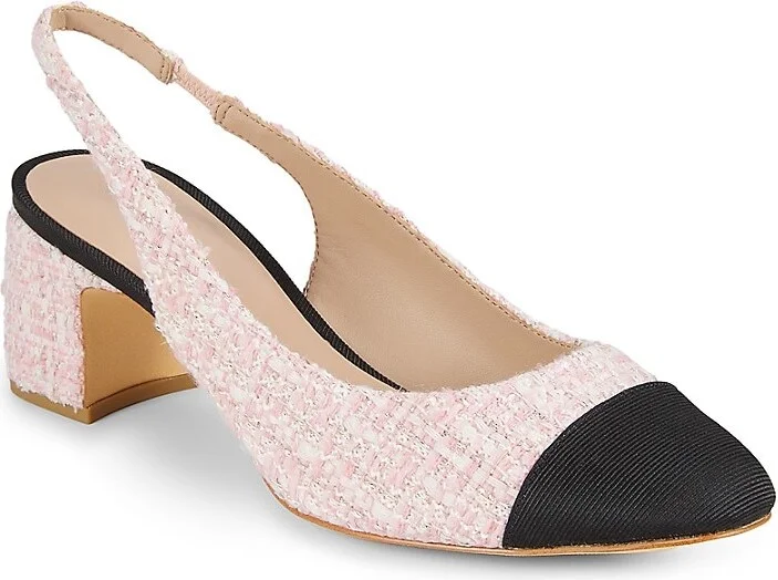 Milla 64MM Tweed Slingback Pumps - Image 2