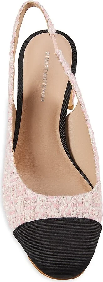 Milla 64MM Tweed Slingback Pumps - Image 5