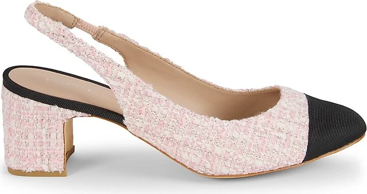 Milla 64MM Tweed Slingback Pumps