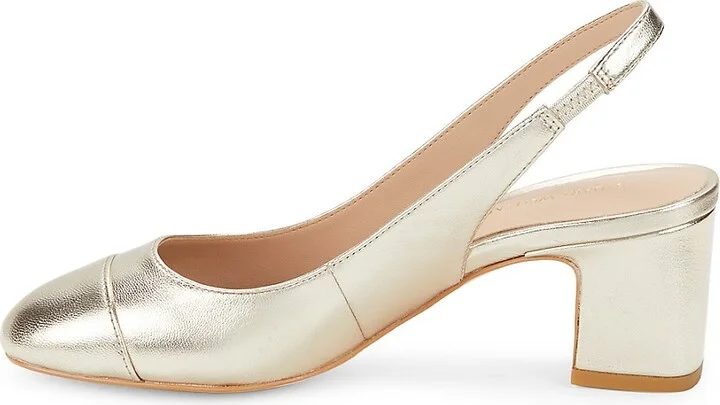 Milla Block Heel Slingback Pumps - Image 4