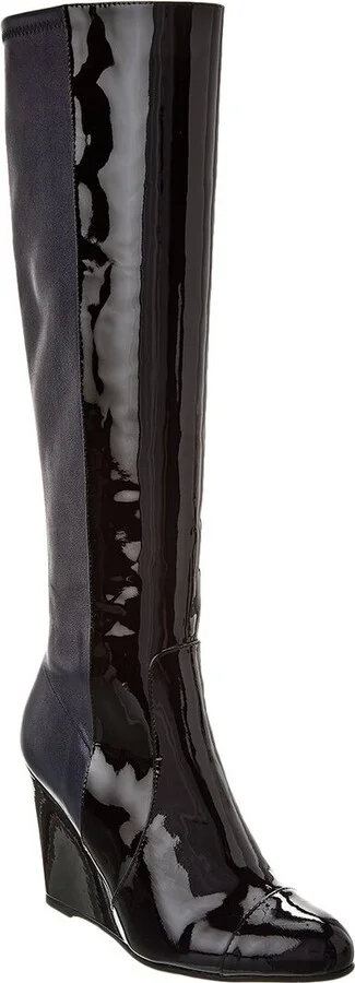 Milla City Wedge Patent & Leather Knee-High Boot