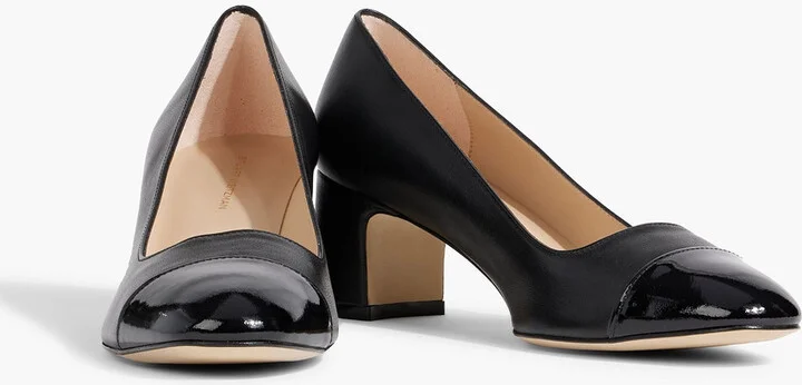 Milla smooth and patent-leather pumps - Image 2