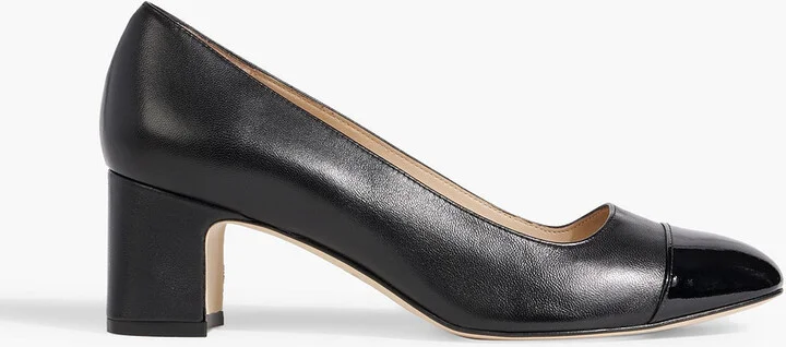 Milla smooth and patent-leather pumps