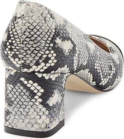 Milla Snake Embossed Leather Pumps - Image 3