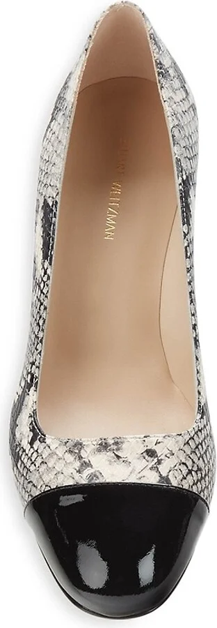 Milla Snake Embossed Leather Pumps - Image 5