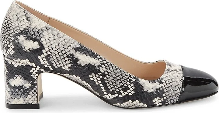 Milla Snake Embossed Leather Pumps