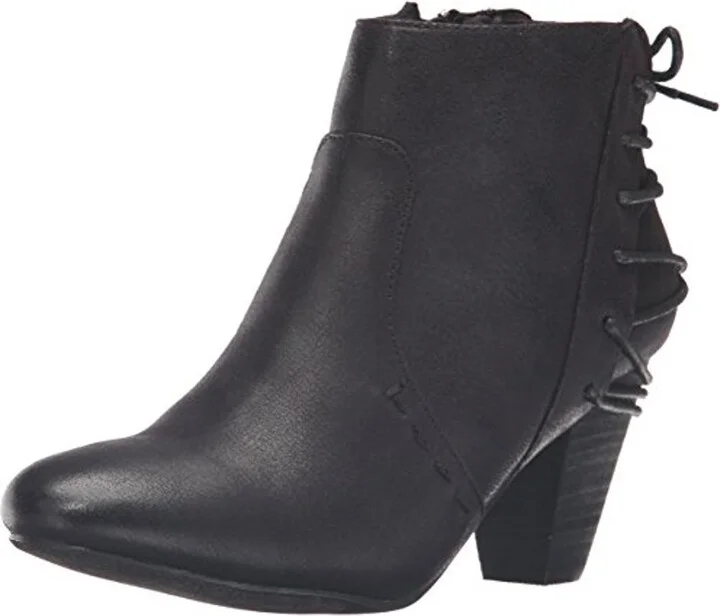 Milla Womens Faux Leather Heels Ankle Boots