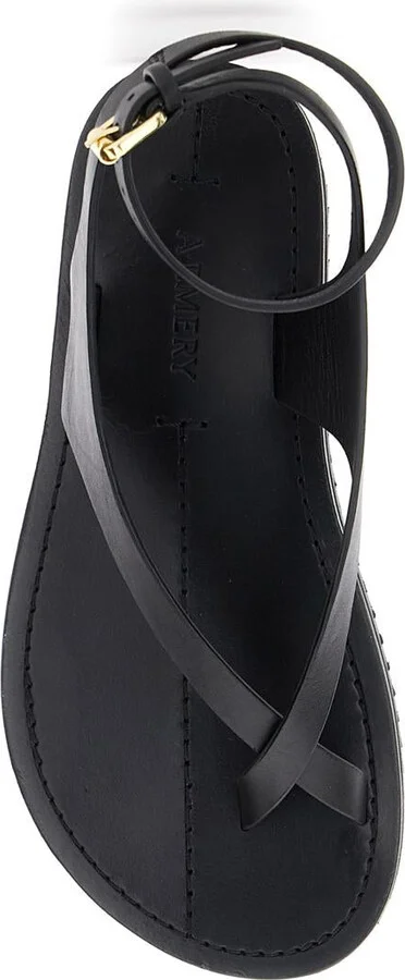 'Millar' Black Sandals With Criss-Crossed Straps And Buckle Closure In Leather Woman - Image 4