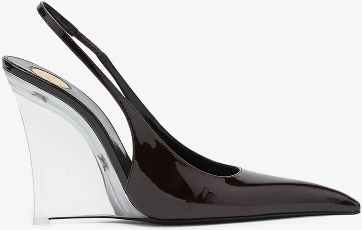 Miller 110 Shiny Leather Slingback Pumps