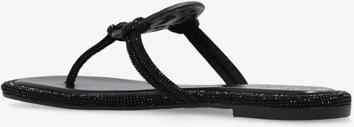 Miller Crystal Logo Knotted Thong Sandals - Image 2