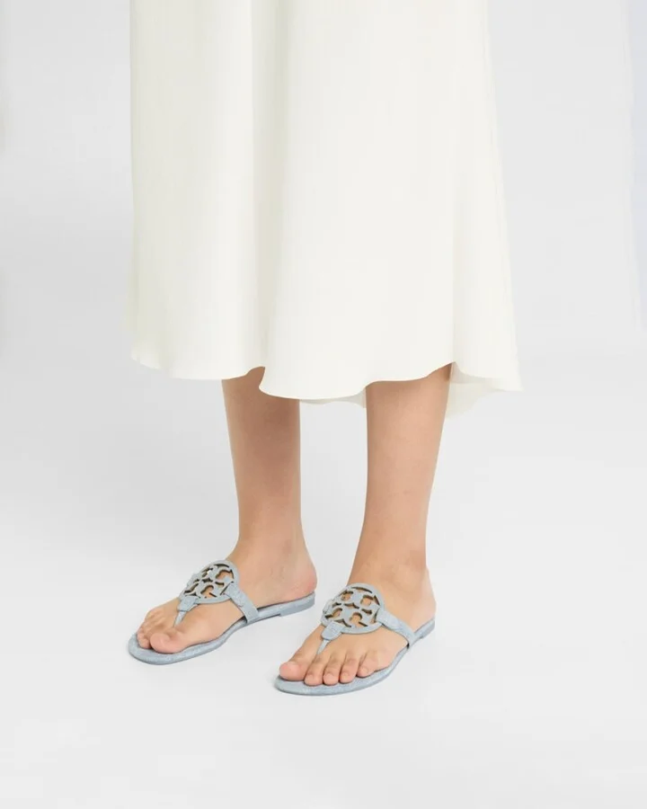 Miller Denim Logo Thong Sandals - Image 2