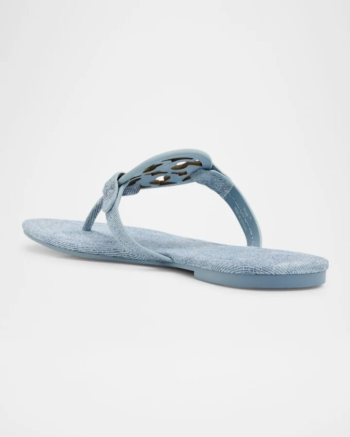 Miller Denim Logo Thong Sandals - Image 3