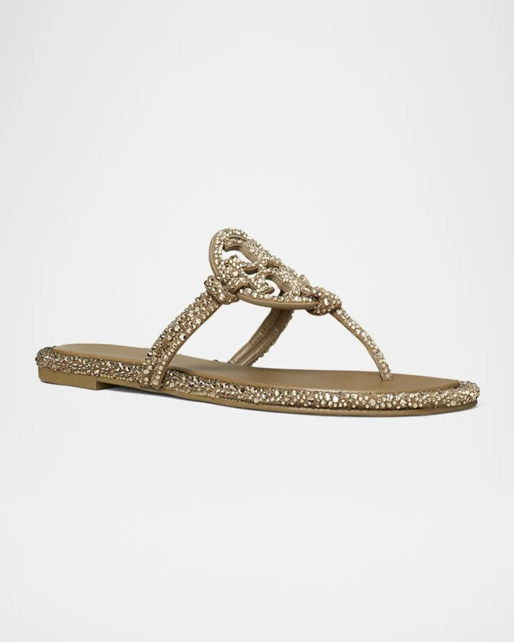 Miller Embellished Medallion Flat Thong Sandals - Image 2