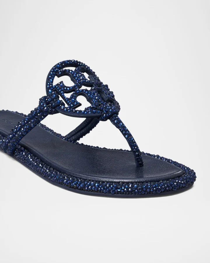 Miller Embellished Medallion Flat Thong Sandals - Image 4