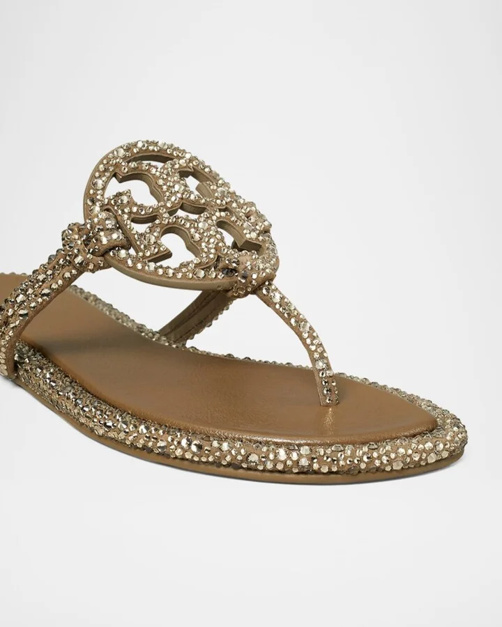 Miller Embellished Medallion Flat Thong Sandals - Image 5