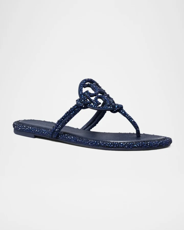 Miller Embellished Medallion Flat Thong Sandals - Image 7