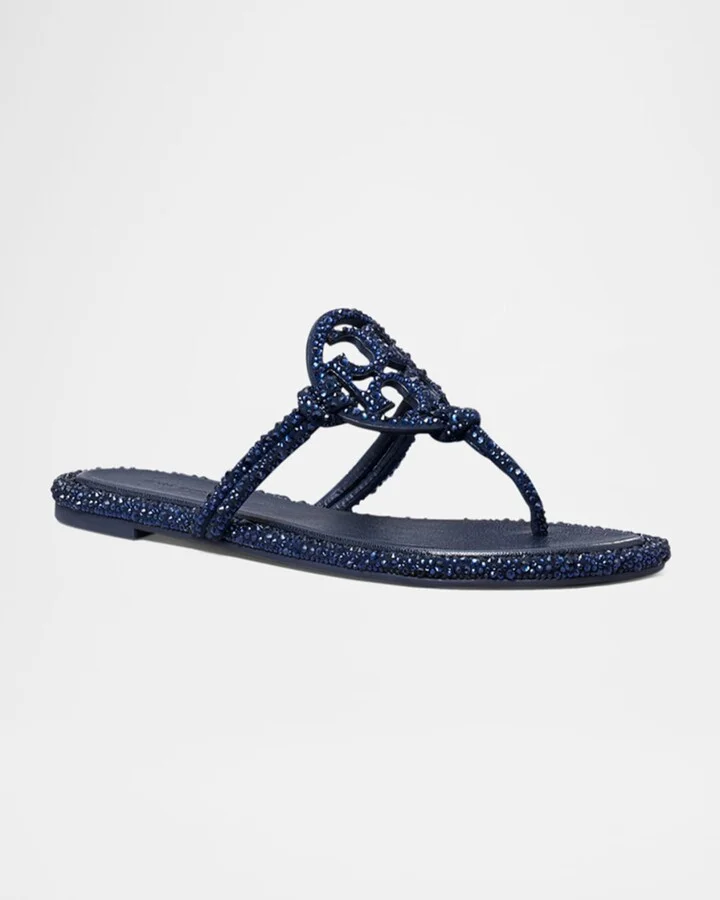 Miller Embellished Medallion Flat Thong Sandals - Image 9