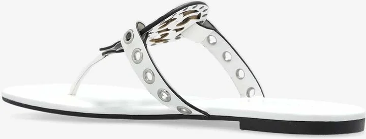 Miller Eyelet T-strap Flat Sandals - Image 2