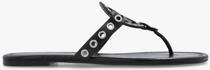 Miller Eyelet T-strap Flat Sandals