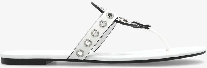 Miller Eyelet T-strap Flat Sandals