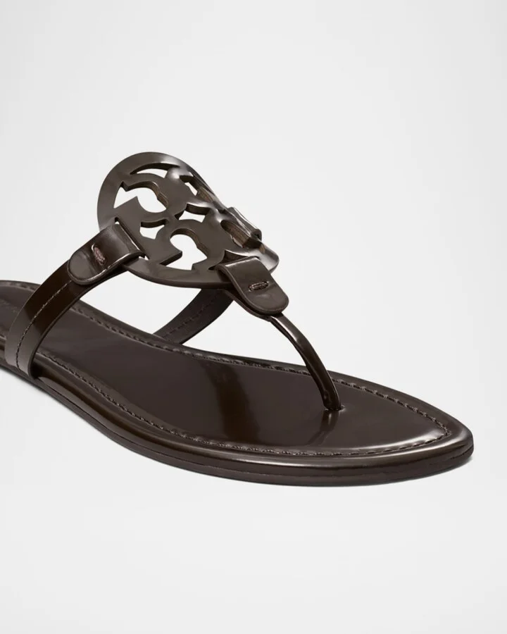 Miller Leather Logo Thong Sandals - Image 3