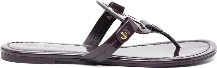 Miller logo-plaque leather sandals