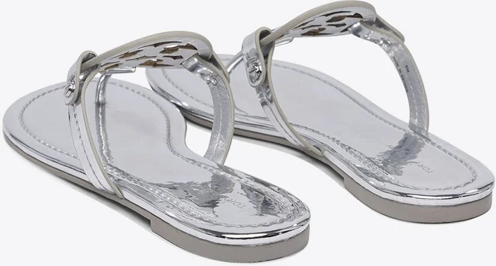 Miller Metallic Leather Thong Sandals - Image 3