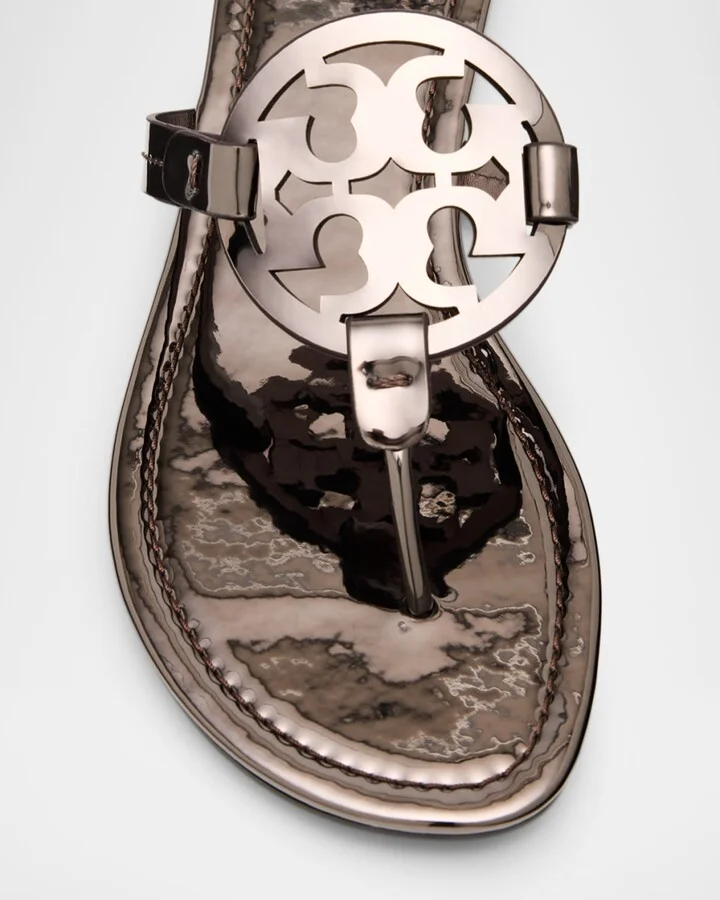 Miller Metallic Logo Thong Sandals - Image 9