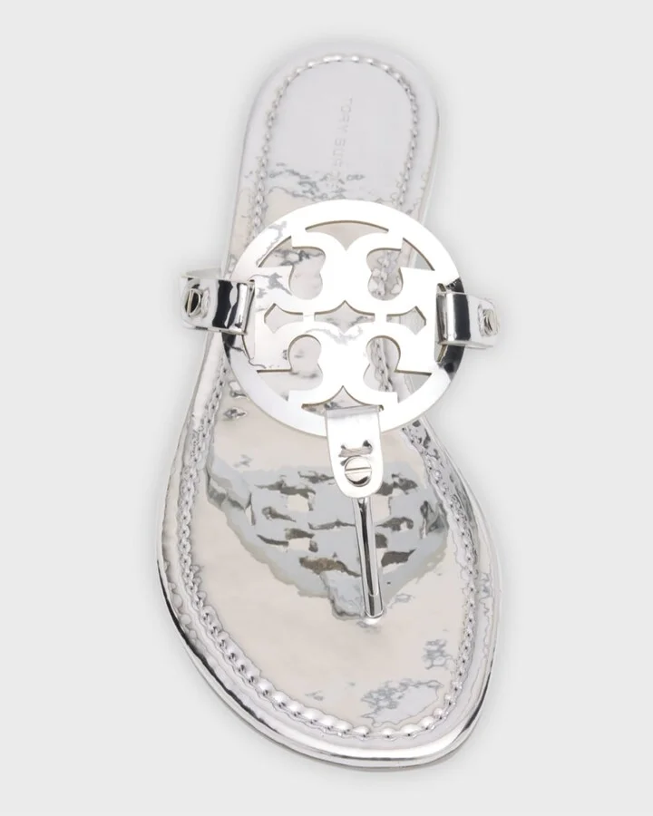 Miller Metallic Logo Thong Sandals - Image 7