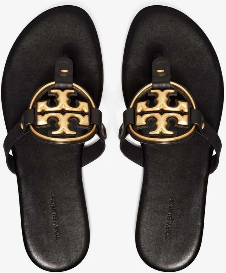Miller Nappa Leather Logo Sandals - Image 2