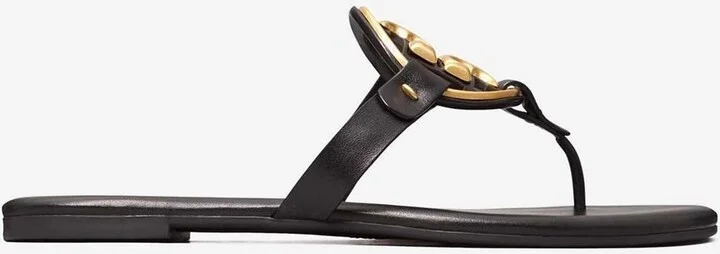 Miller Nappa Leather Logo Sandals