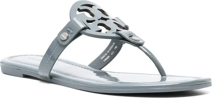 Miller patent-leather flip flops - Image 2
