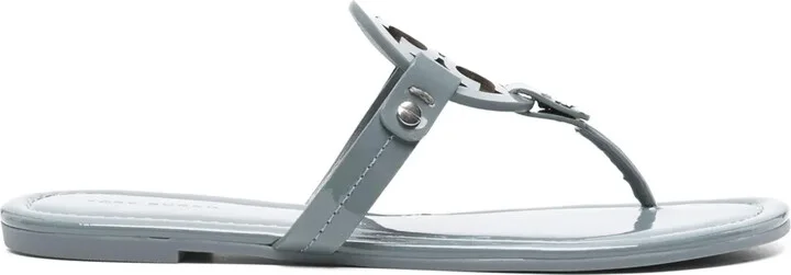 Miller patent-leather flip flops