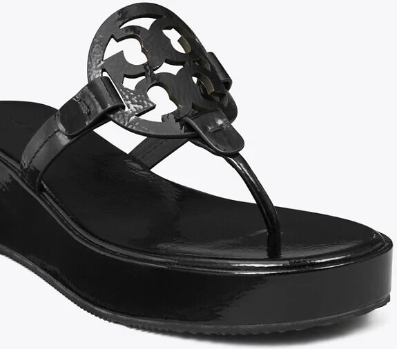 Miller Patent Wedge Sandal - Image 3