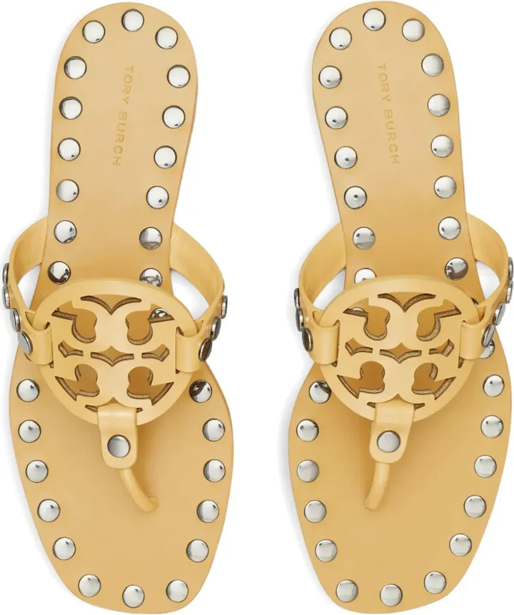 Miller studded leather flat sandals - Image 3