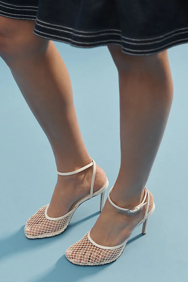 Millie 100 Woven Mesh Heels - Image 2