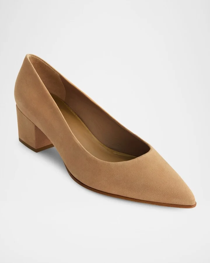 Millie Suede Block-Heel Pumps - Image 2
