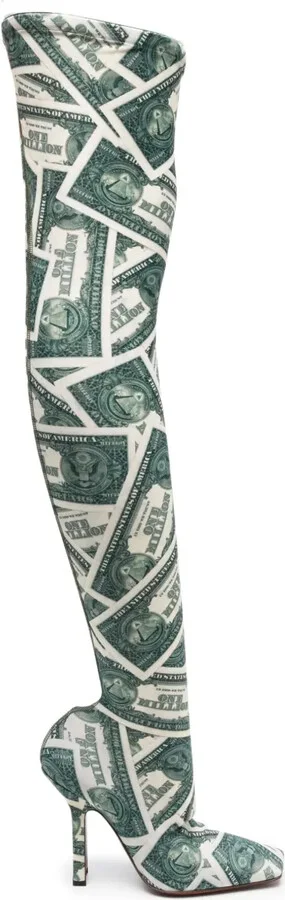 Million Dollar Boomerang thigh-high 115mm boots